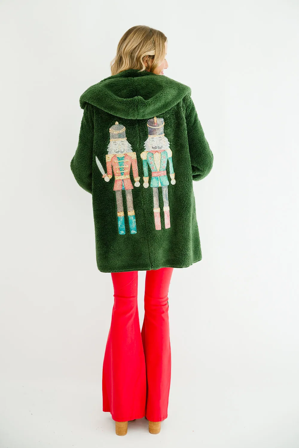 NUTCRACKER GREEN SHERPA COAT