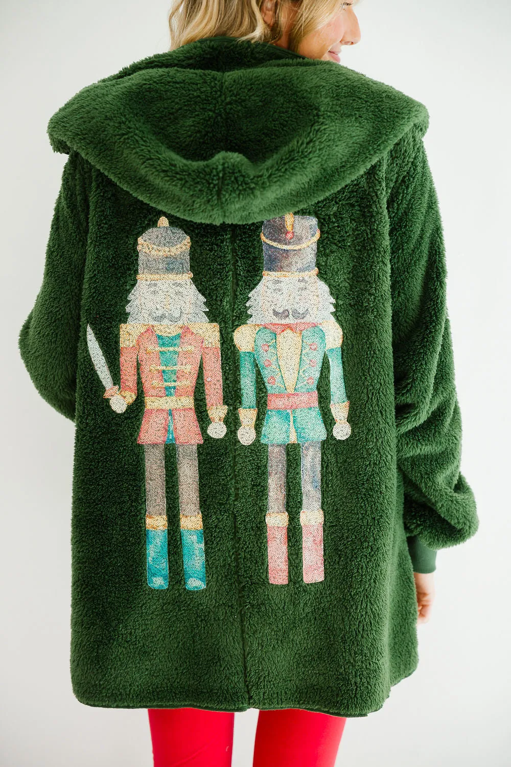 NUTCRACKER GREEN SHERPA COAT