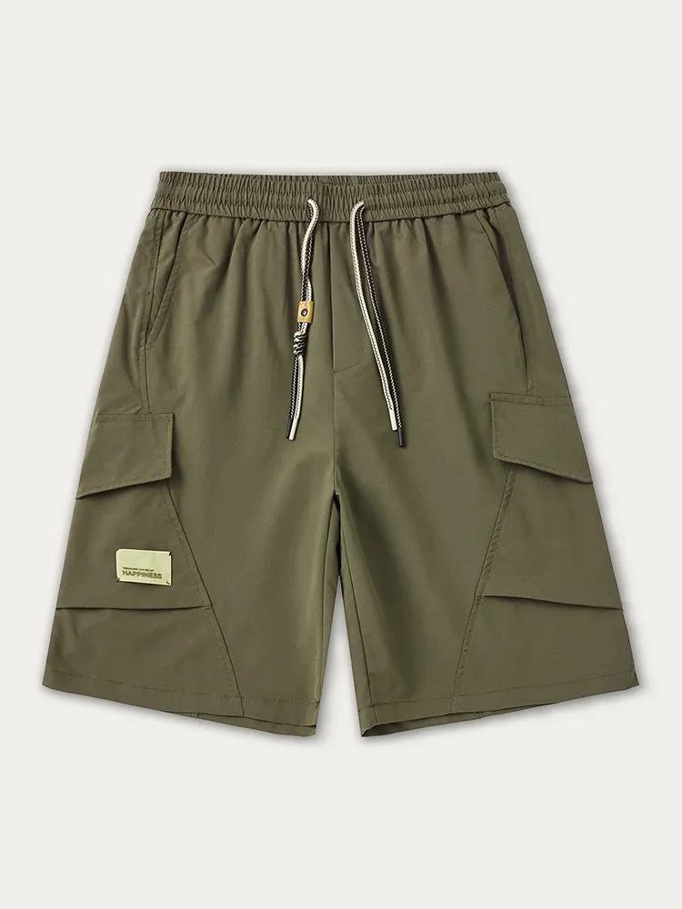 Outdoor Solid Color Pocket Quick-Drying Cargo Shorts