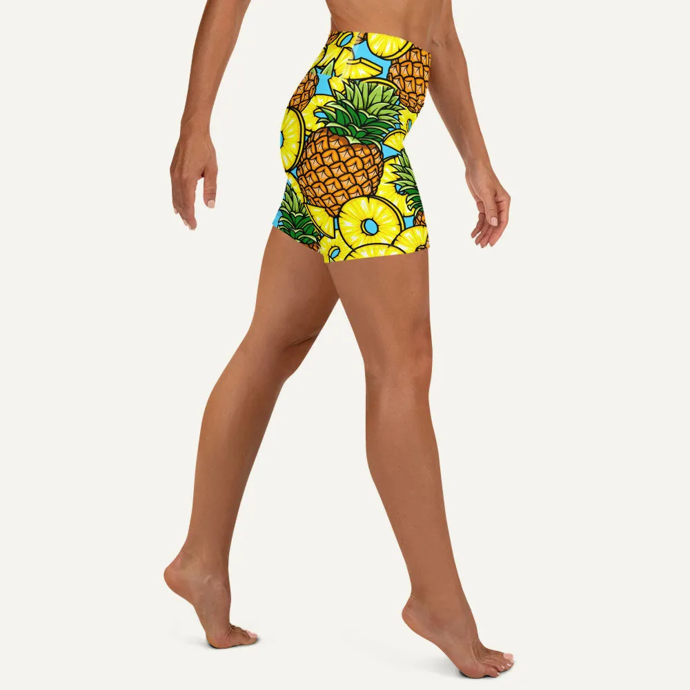 Pineapples High-Waisted Shorts