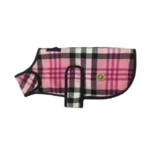 Pink Plaid Blanket Dog Coat