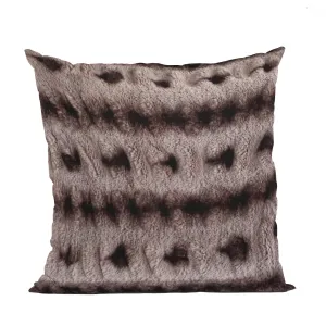 Plutus Brown Fluffy Bunni Animal Faux Fur Luxury Throw Pillow