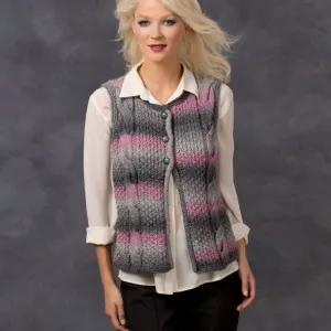 Red Heart Knit Cable Best Vest