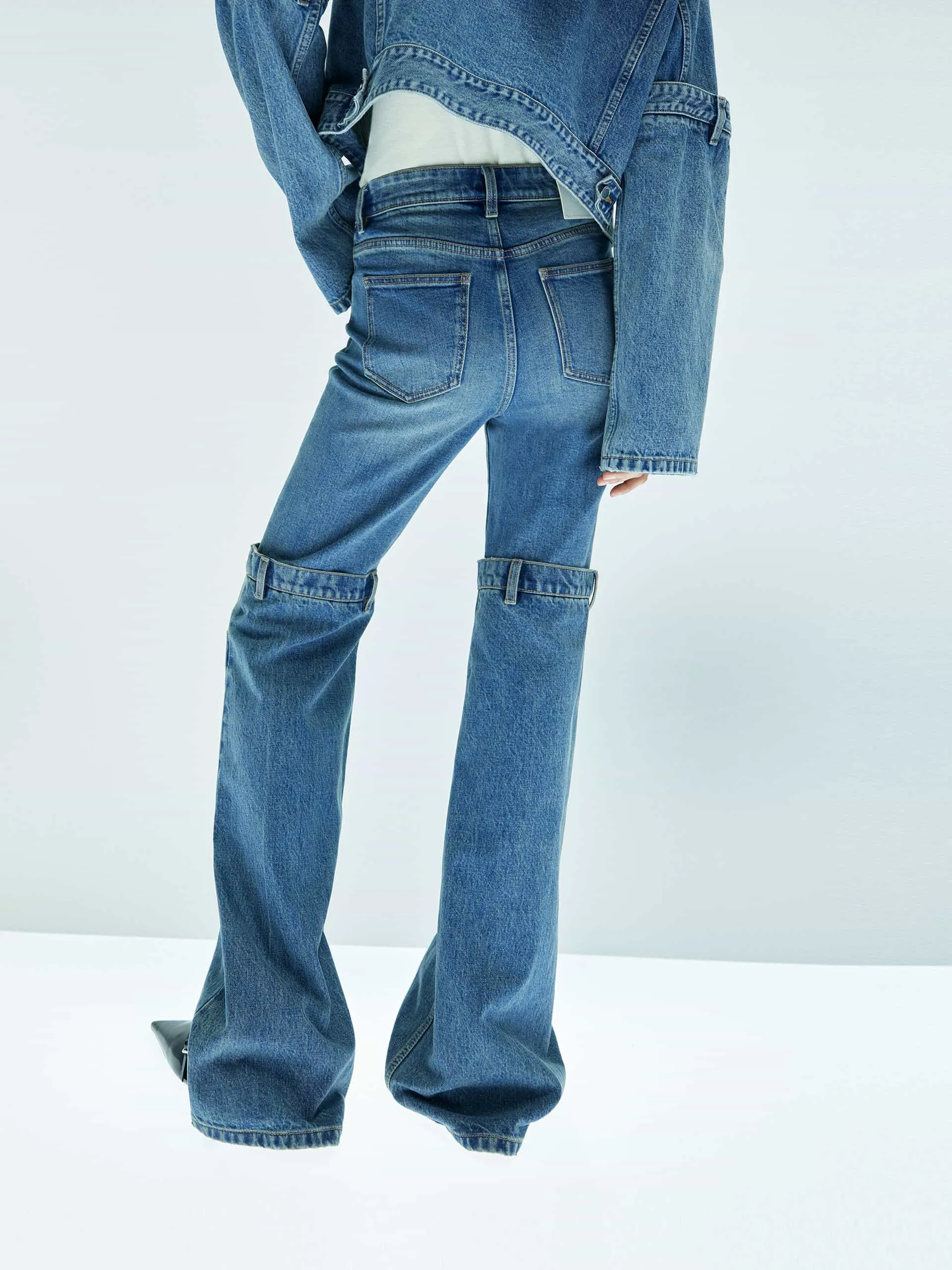 Relaxed Straight Leg Jeans