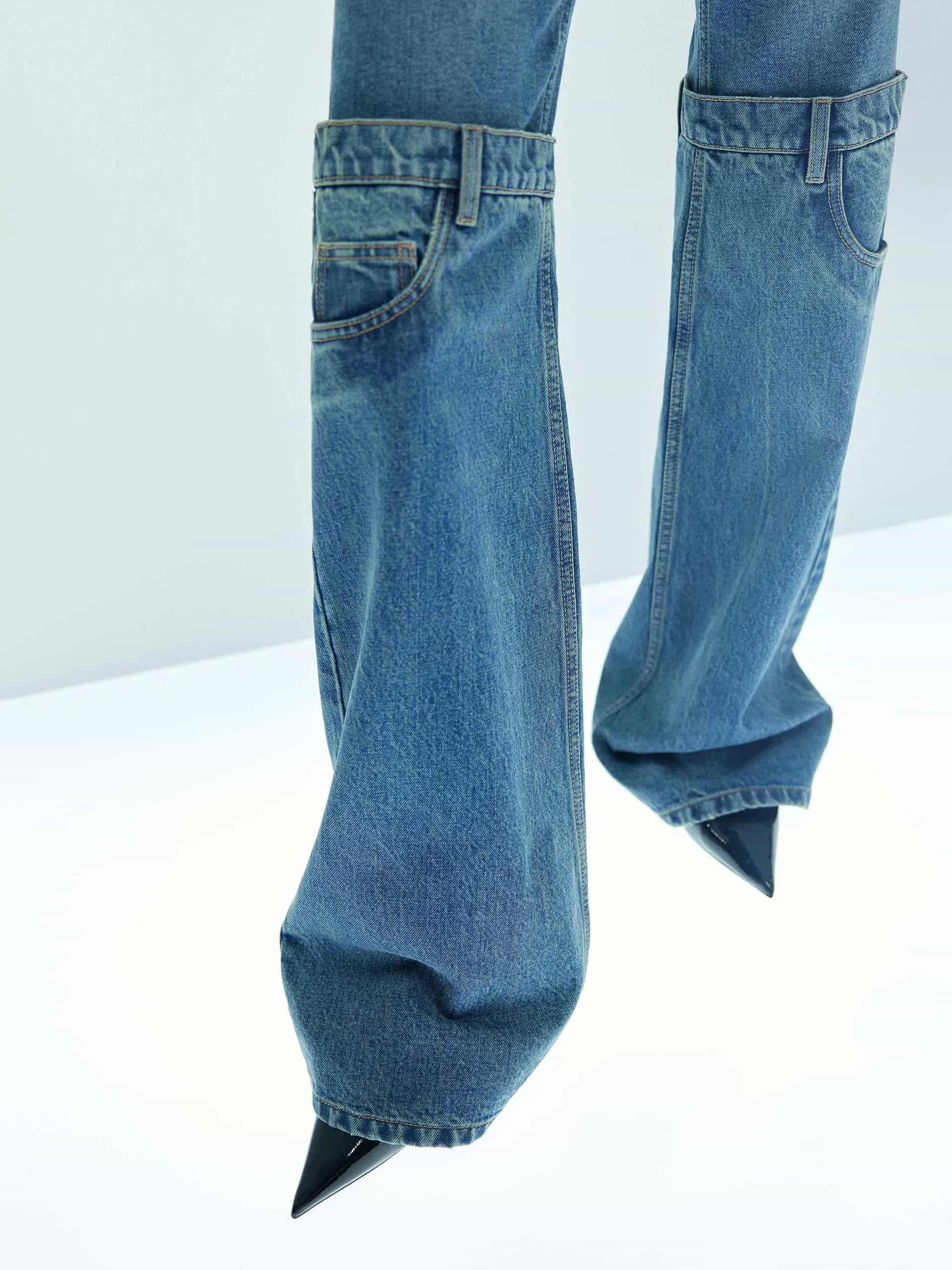 Relaxed Straight Leg Jeans