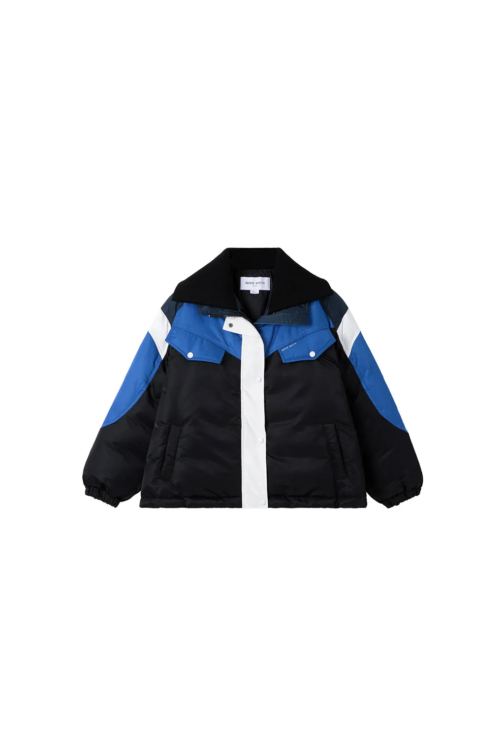 Reversible High Collar Vintage Sporty-Style Warm Down Jacket