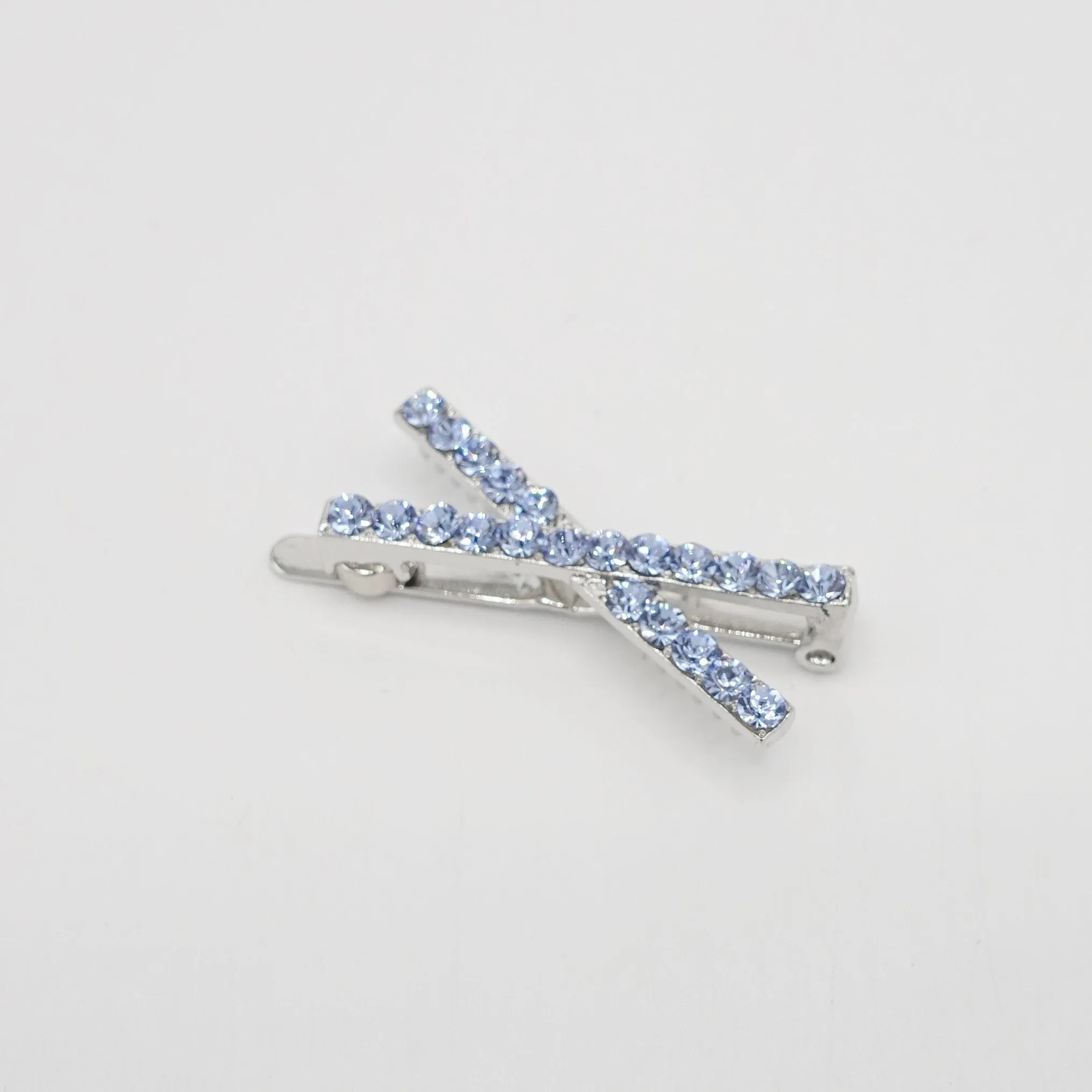 rhinestone embellished cross magnetic hair clip