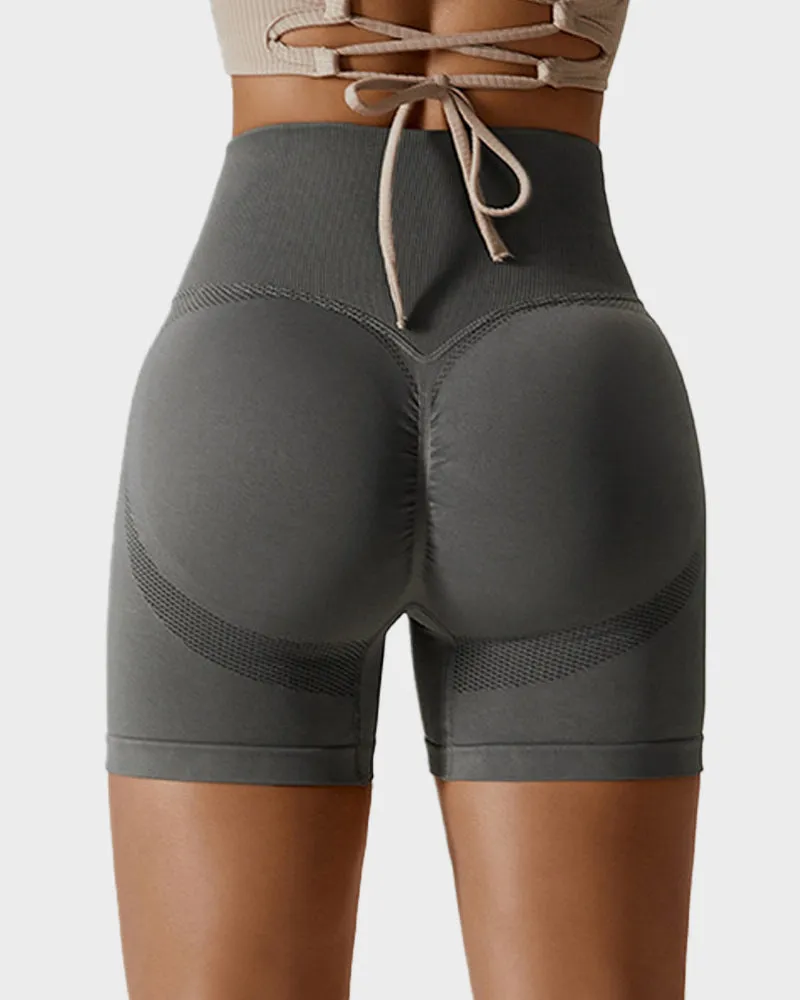 Seamless Knit Breathable Butt Lifting Fitness Shorts