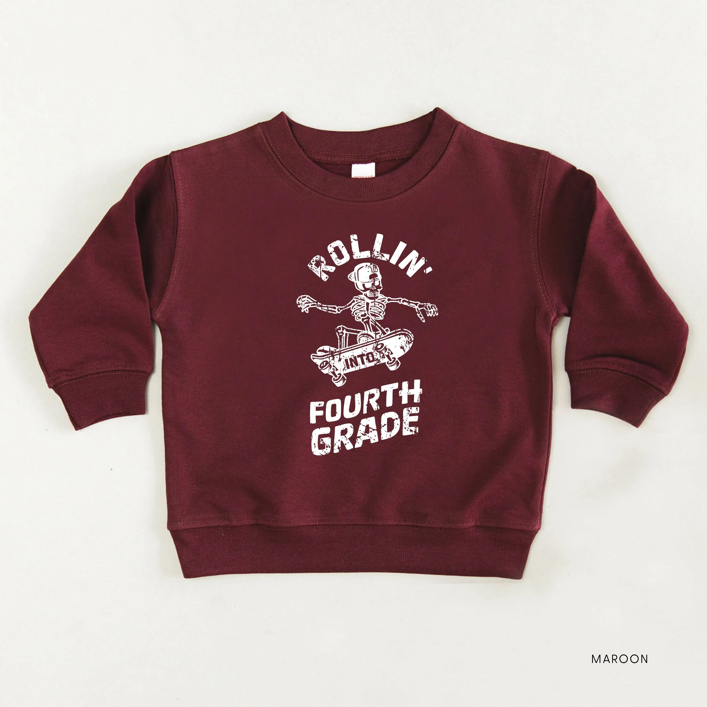 Skateboarding Skelly - Rollin' into Fourth Grade - Child Sweater