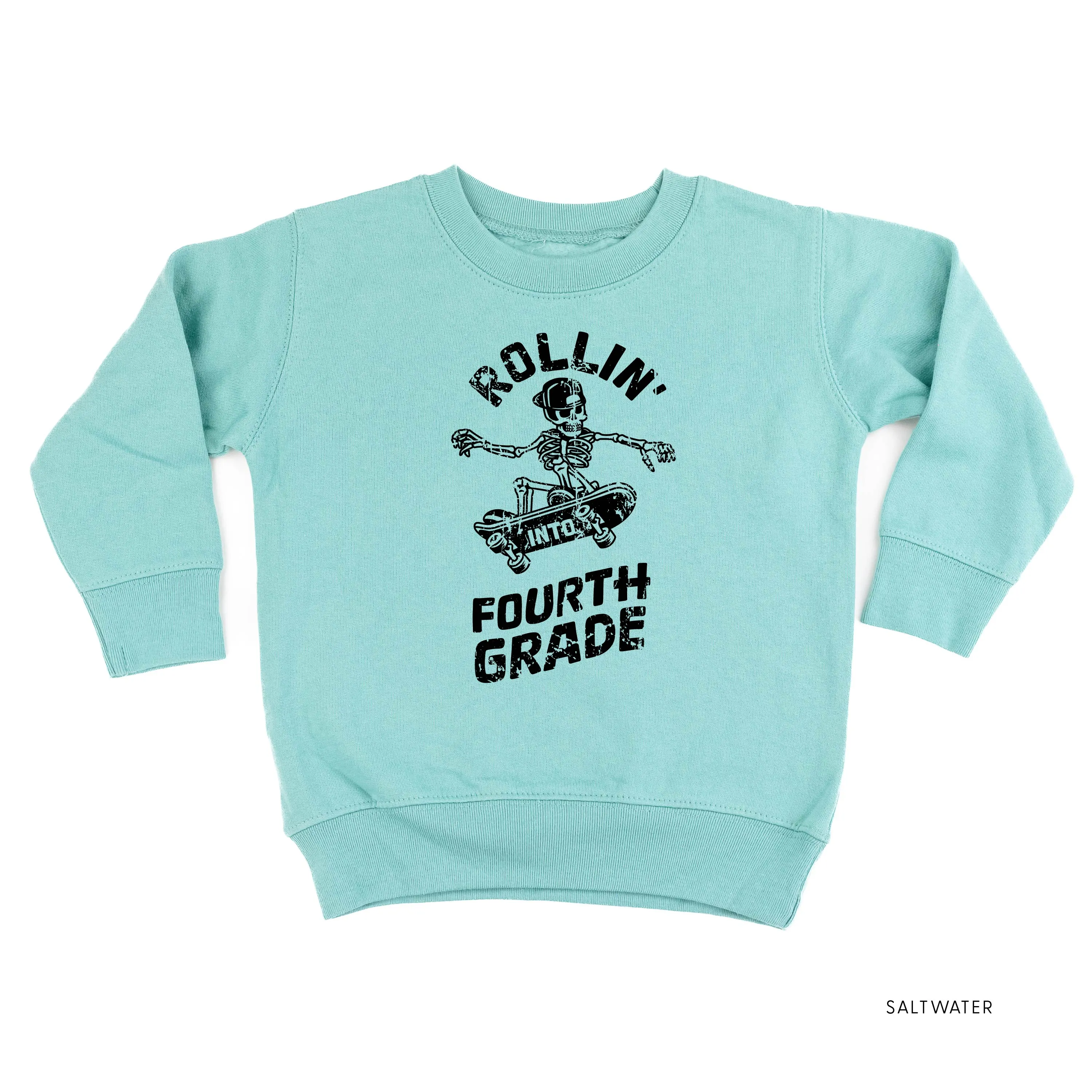 Skateboarding Skelly - Rollin' into Fourth Grade - Child Sweater