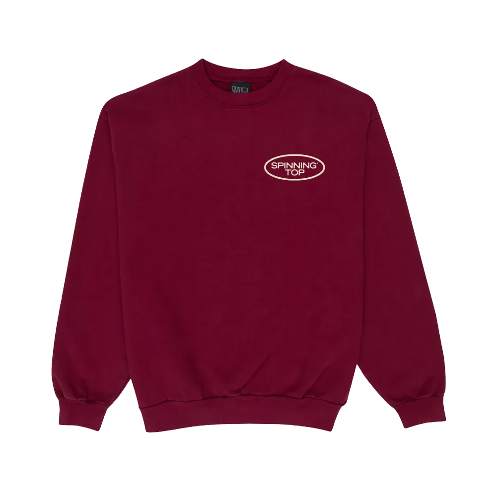 Spinning Top / Fam From Freo Red Crewneck