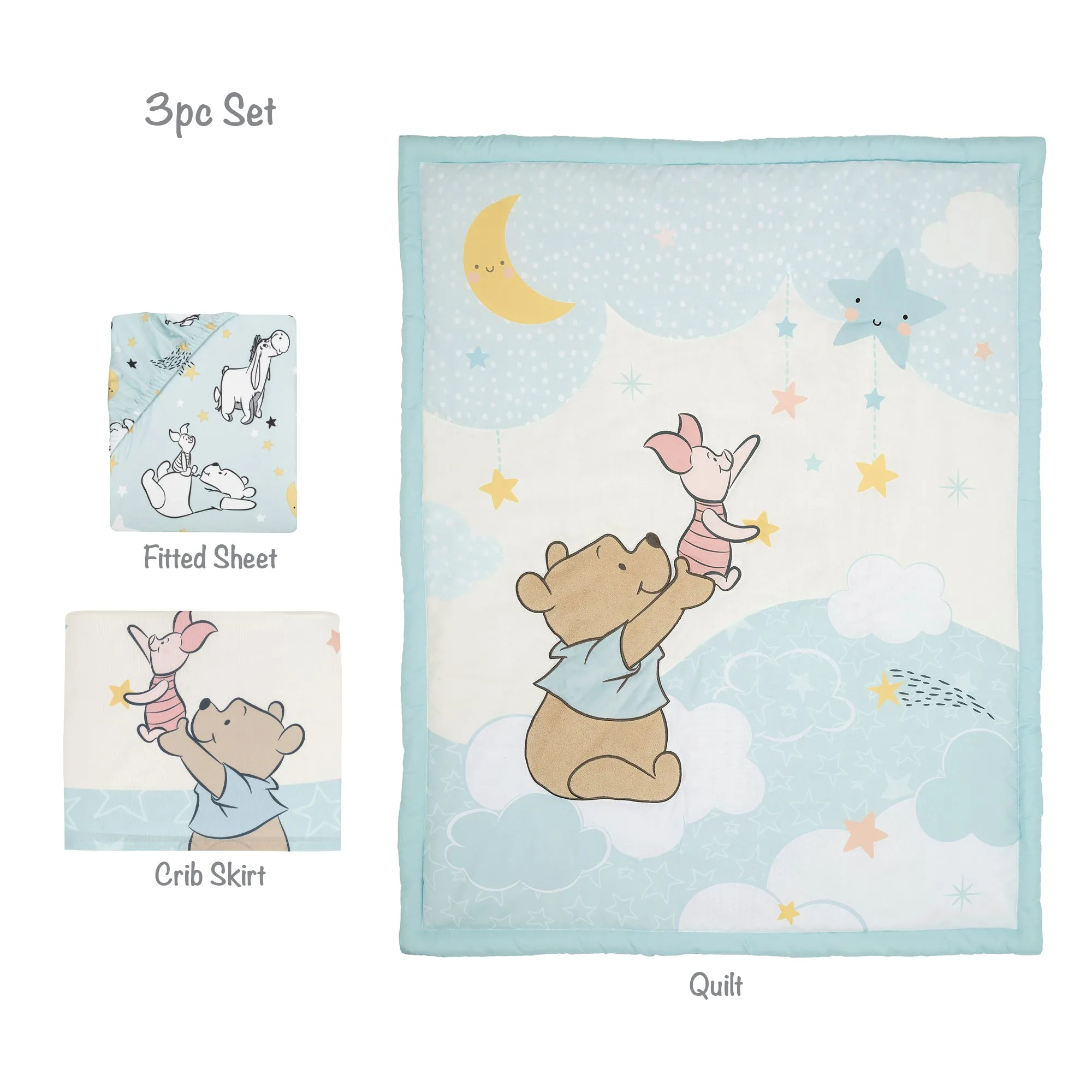 Starlight Pooh 3-Piece Crib Bedding Set