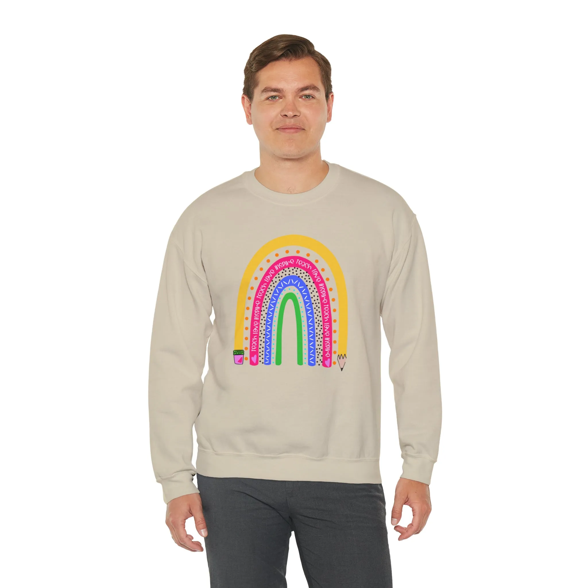 Teach love inspire Unisex Heavy Blend™ Crewneck Sweatshirt