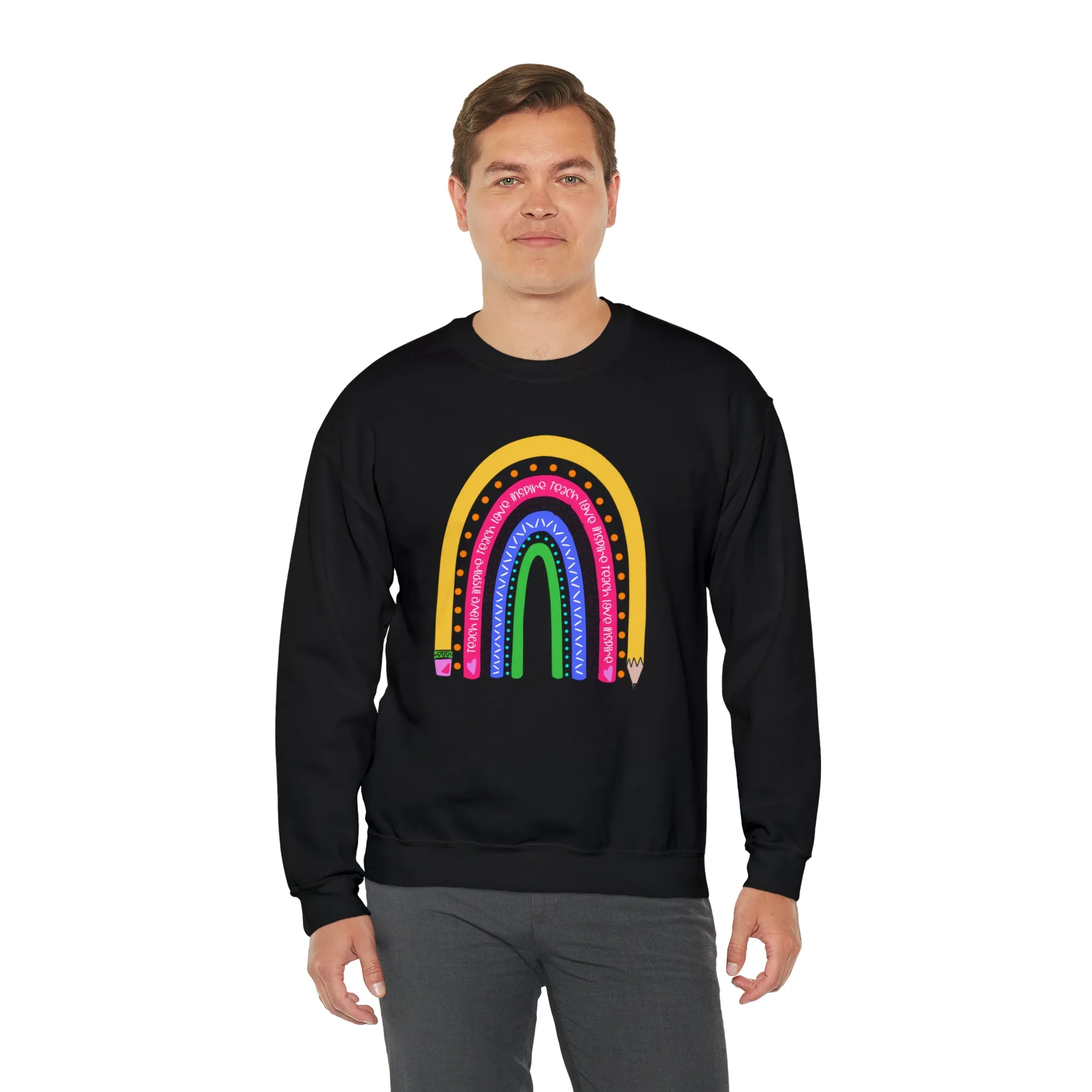 Teach love inspire Unisex Heavy Blend™ Crewneck Sweatshirt