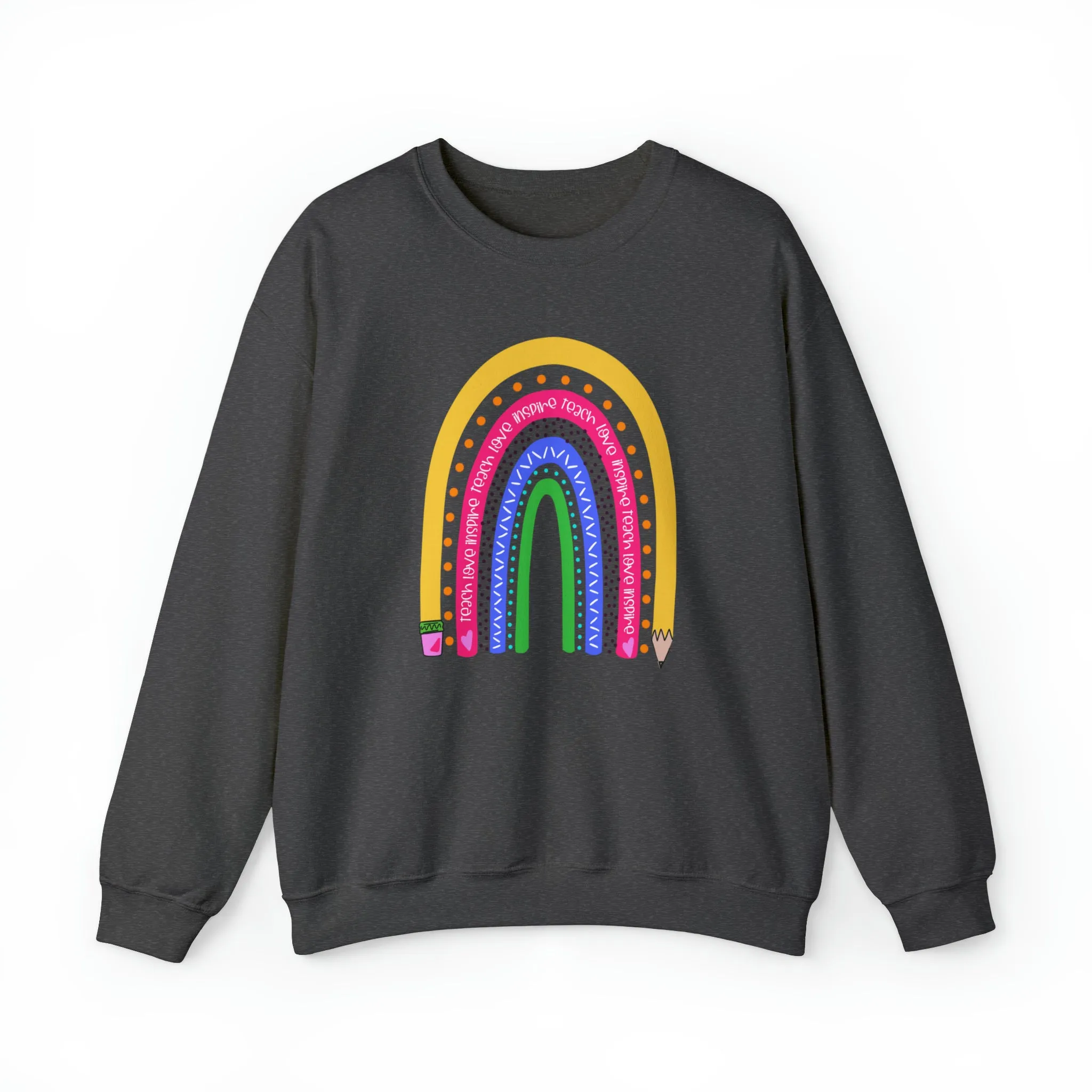 Teach love inspire Unisex Heavy Blend™ Crewneck Sweatshirt