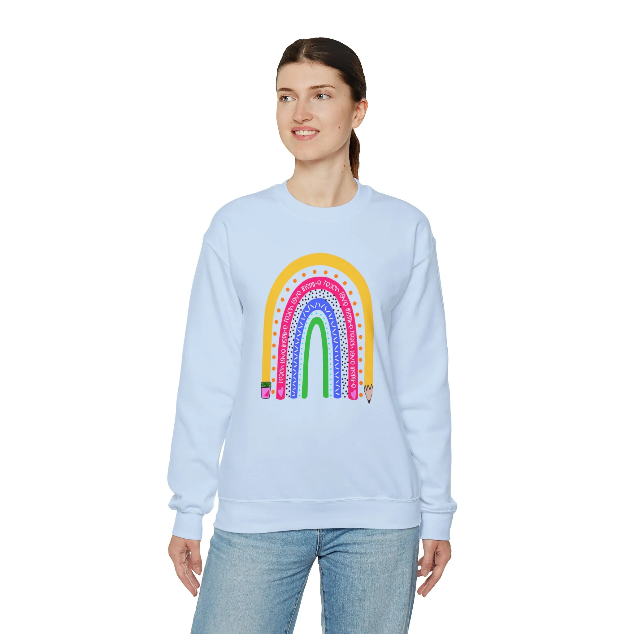 Teach love inspire Unisex Heavy Blend™ Crewneck Sweatshirt