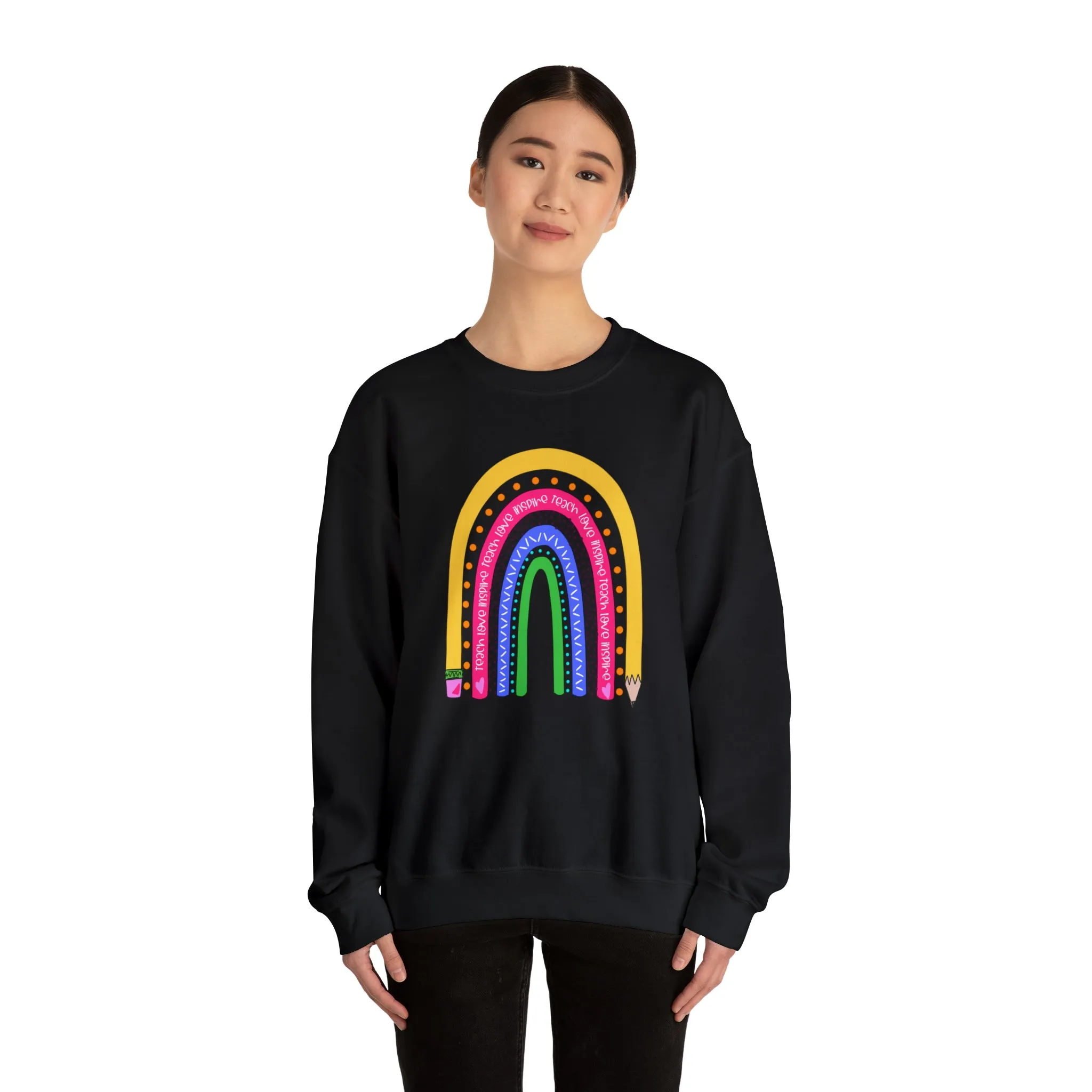 Teach love inspire Unisex Heavy Blend™ Crewneck Sweatshirt