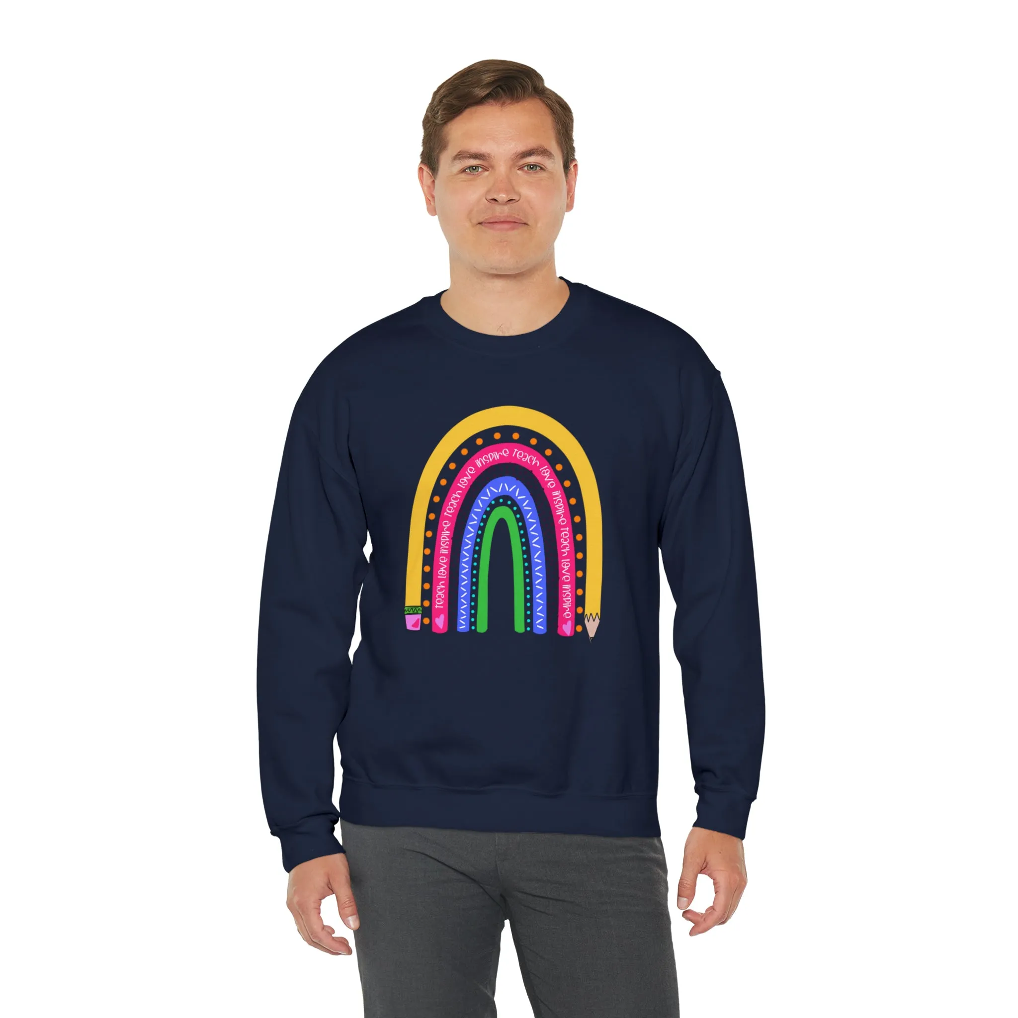 Teach love inspire Unisex Heavy Blend™ Crewneck Sweatshirt