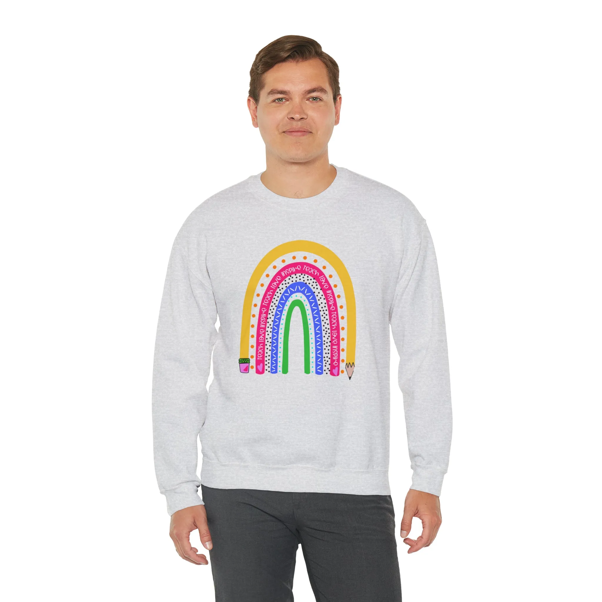 Teach love inspire Unisex Heavy Blend™ Crewneck Sweatshirt