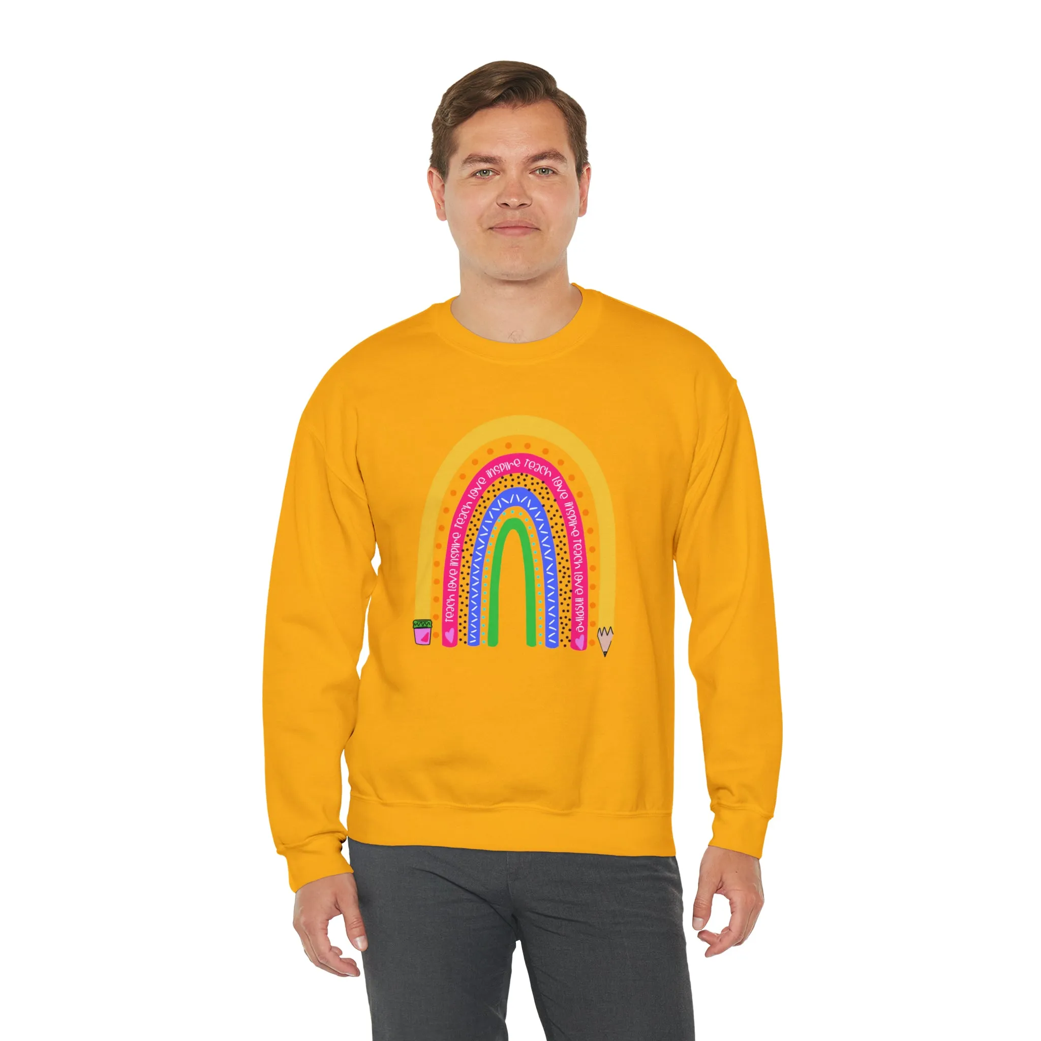 Teach love inspire Unisex Heavy Blend™ Crewneck Sweatshirt