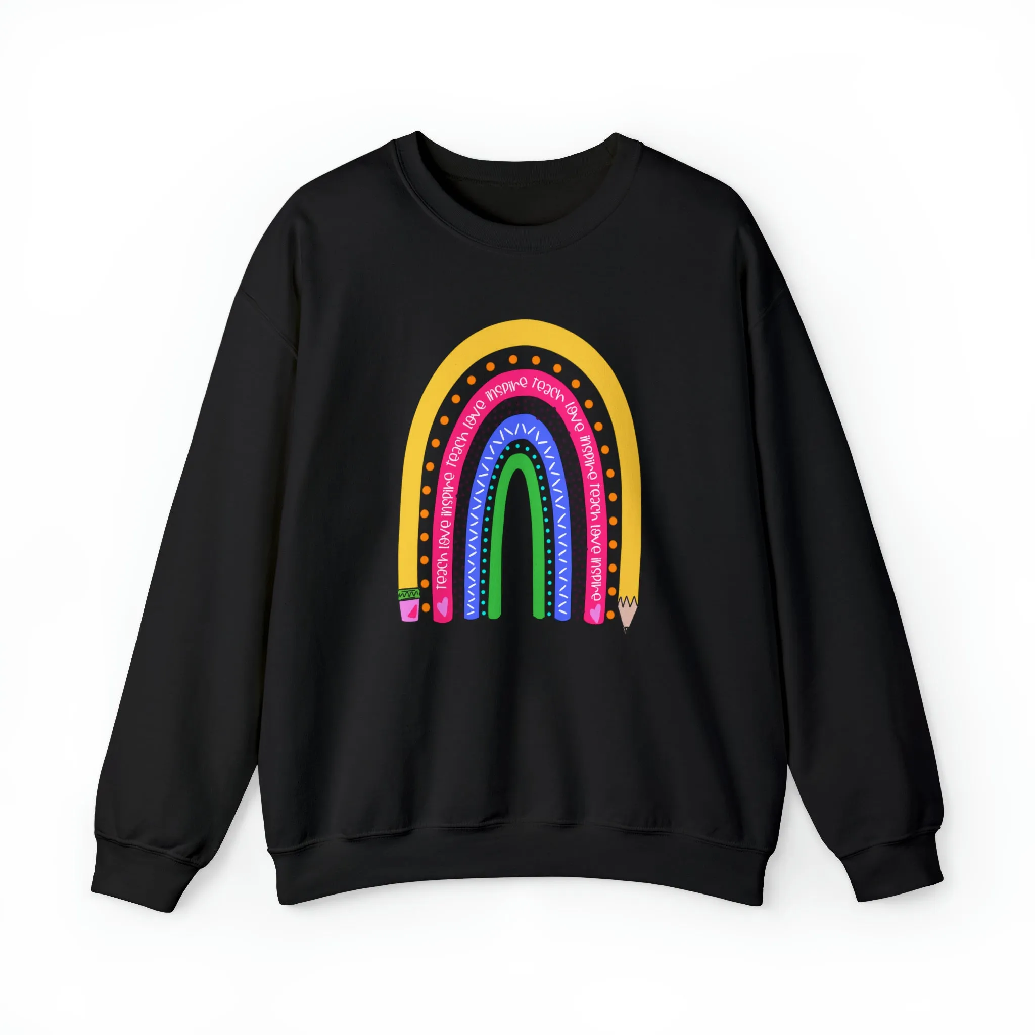 Teach love inspire Unisex Heavy Blend™ Crewneck Sweatshirt