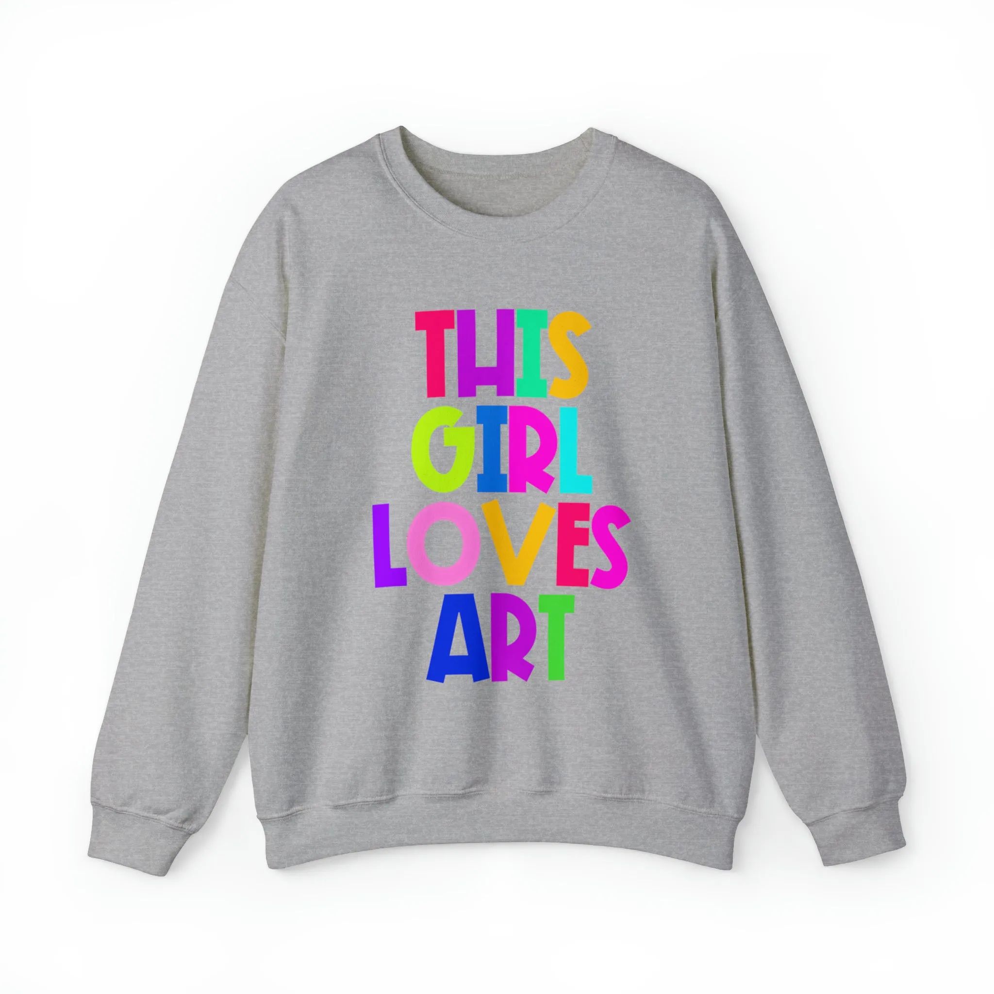 This Girl Loves Art Unisex Heavy Blend™ Crewneck Sweatshirt