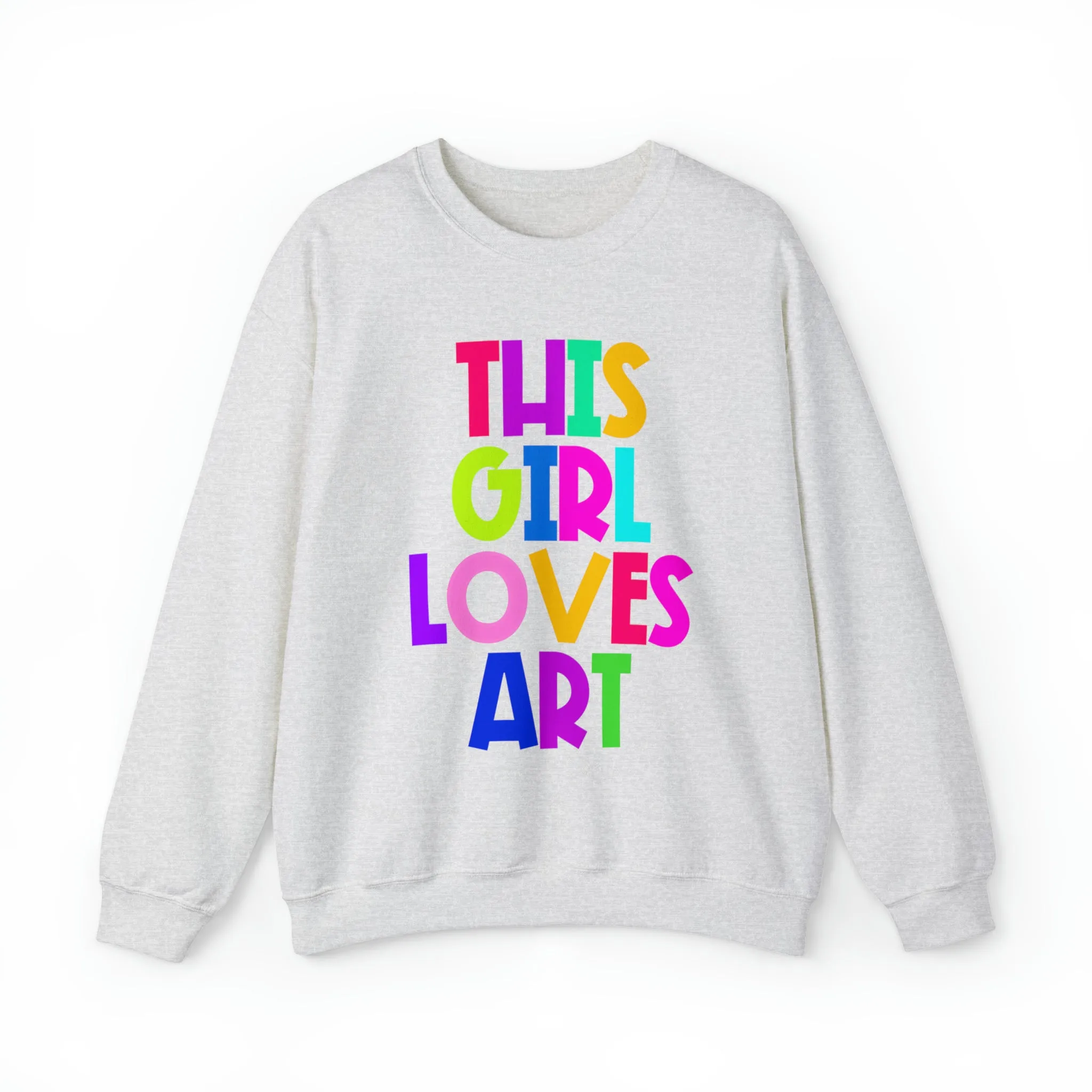 This Girl Loves Art Unisex Heavy Blend™ Crewneck Sweatshirt