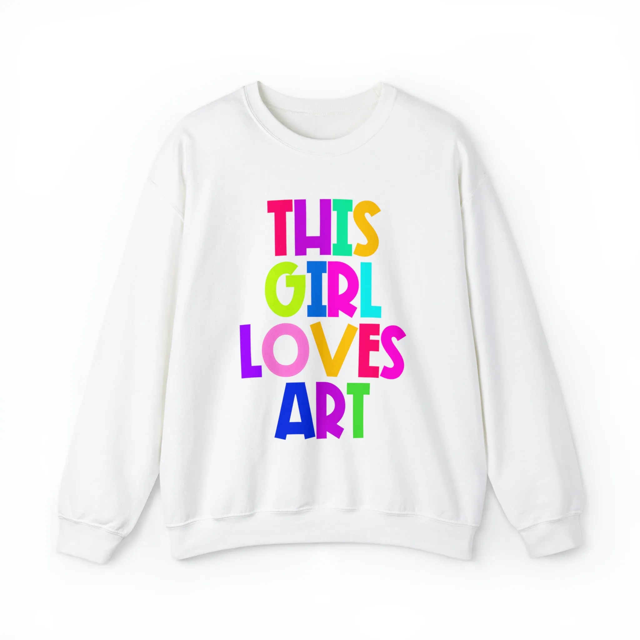 This Girl Loves Art Unisex Heavy Blend™ Crewneck Sweatshirt