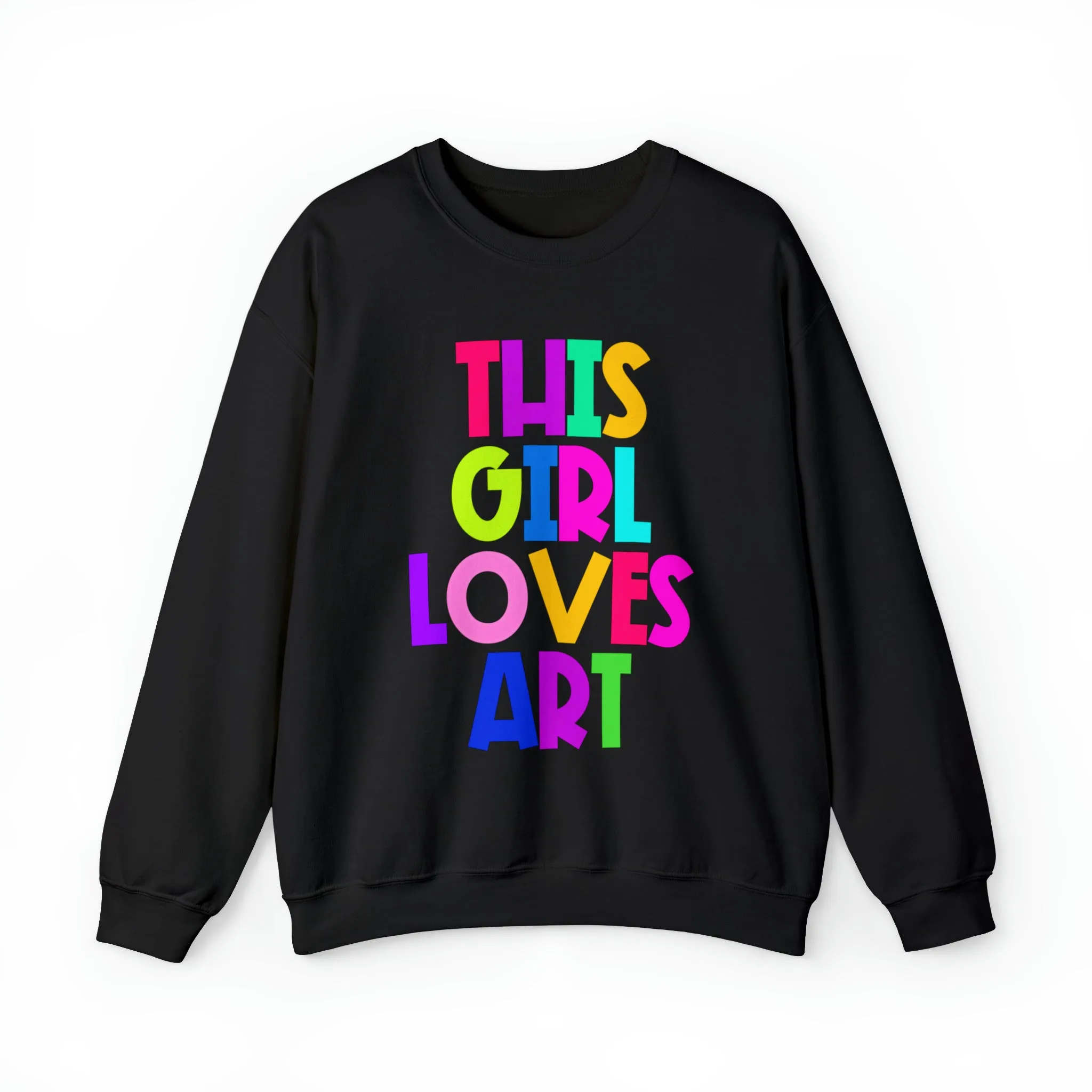 This Girl Loves Art Unisex Heavy Blend™ Crewneck Sweatshirt