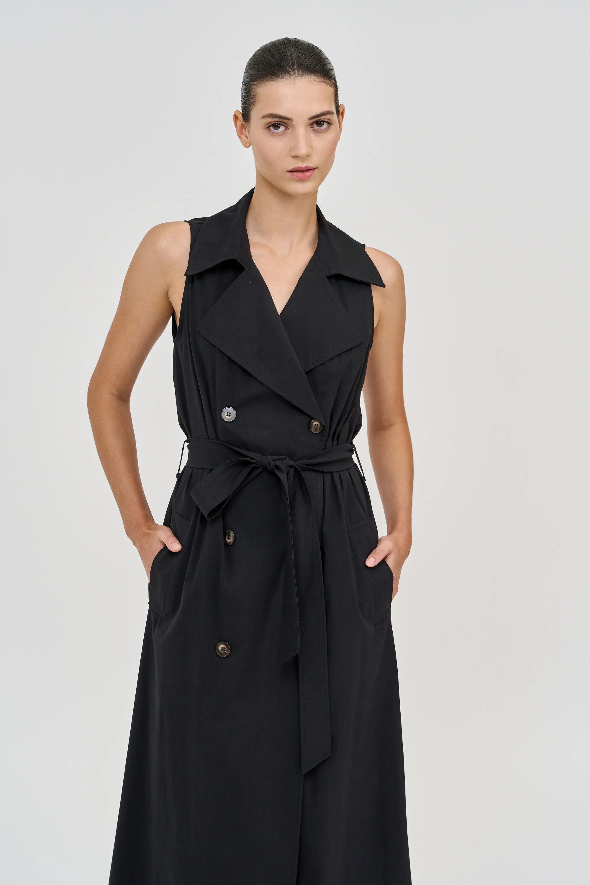 Trench Dress Black