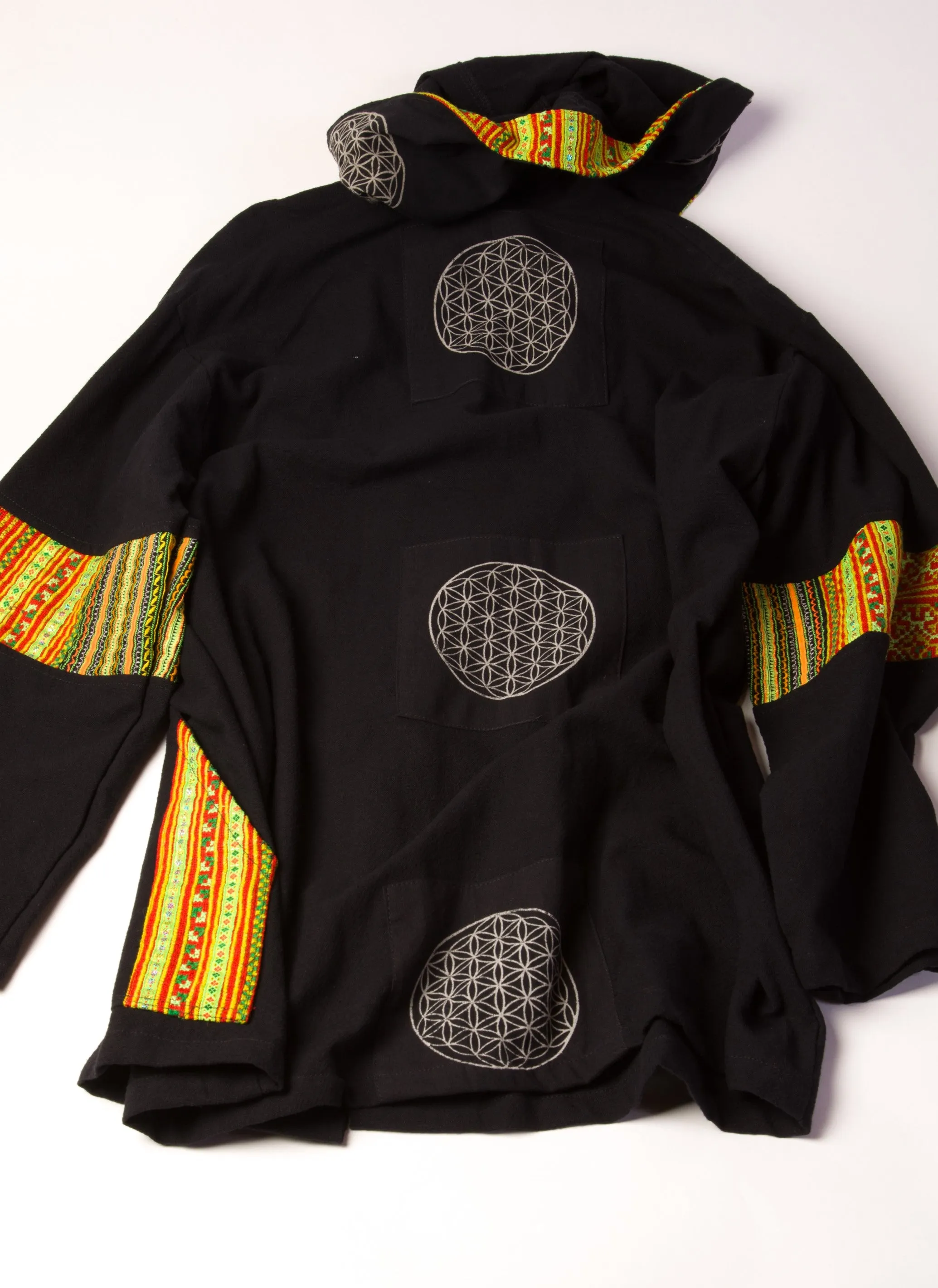 Tribal Button Down Flower of Life Jacket