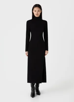 Women's High Neck Dress in Black