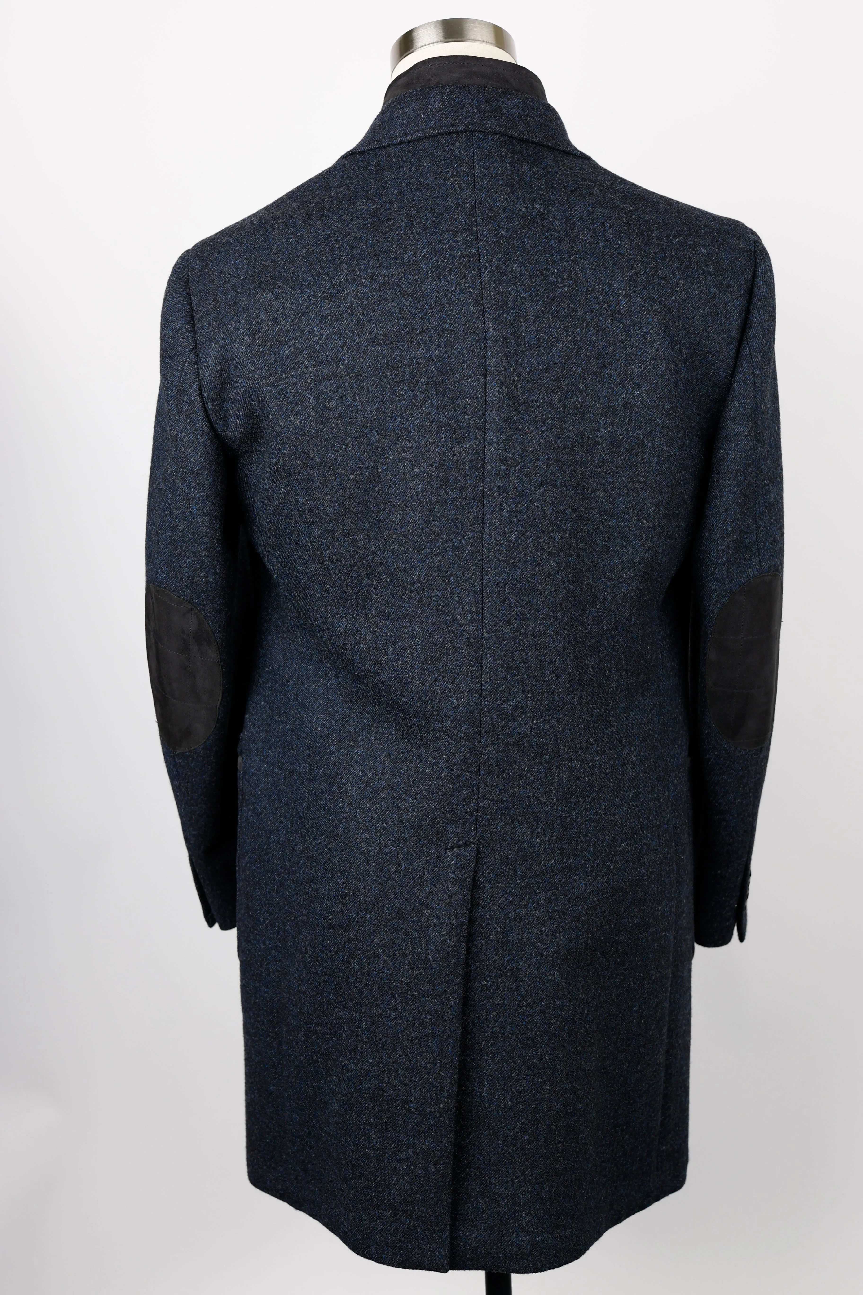 Wool Dress Coat w/ Suede Insert