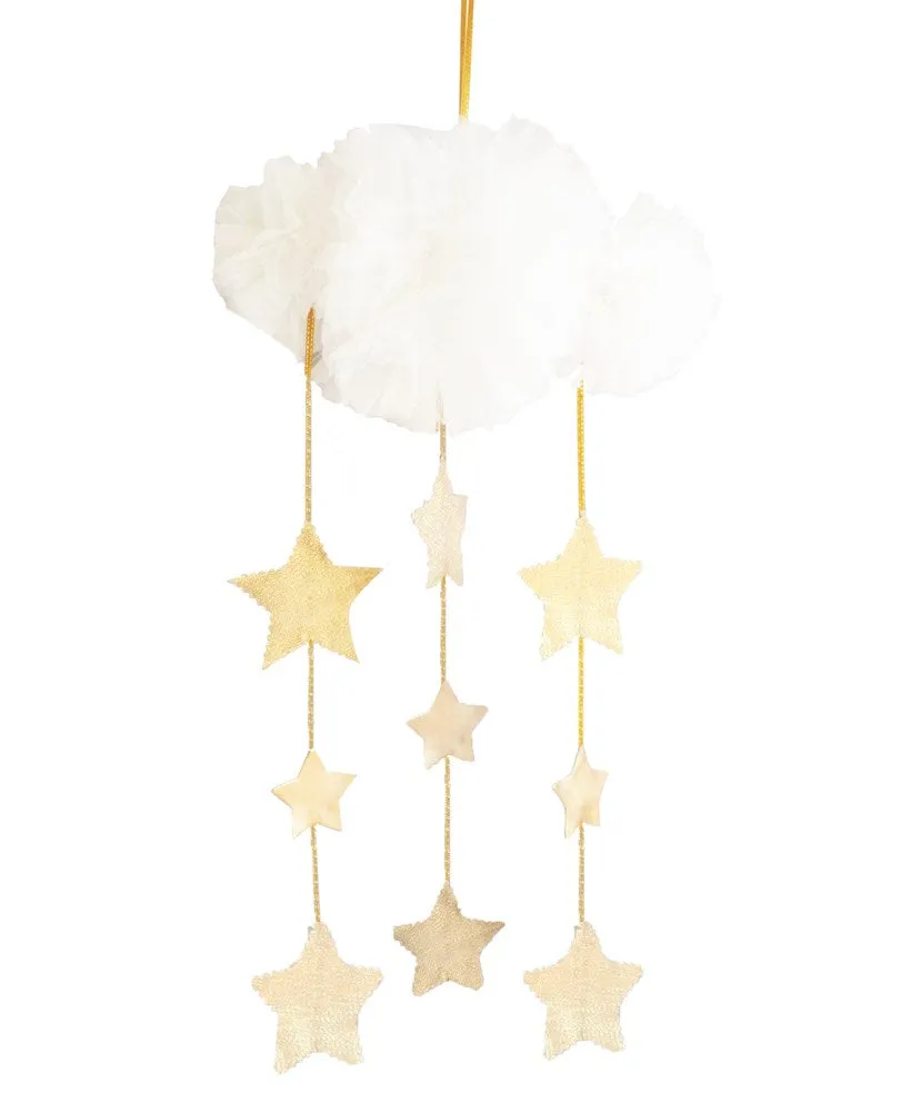 xAlimrose Tulle Cloud Mobile Ivory and Gold